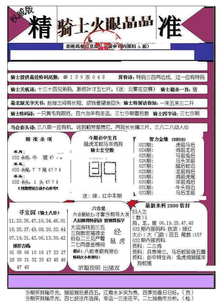 032期骑士火眼晶晶（正）[图]